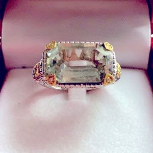 Final! Judith Ripka 18k gold and Sterling silver ring.